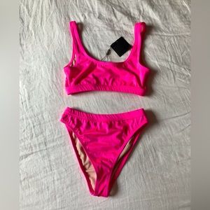 NWT Barbiecore✨👱🏽‍♀️💅🏻 80s Sporty High Waist Bikini